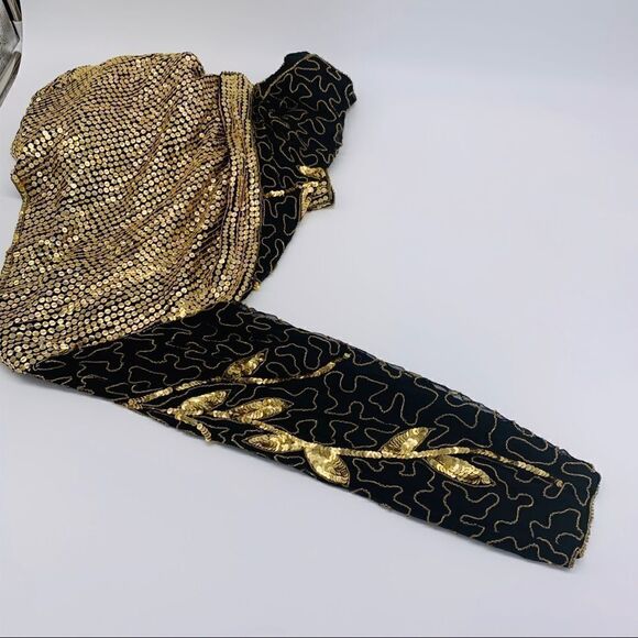 Jean for Joseph Le Bon Vintage 💯% Silk Gold Top LARGE - Picture 8 of 14